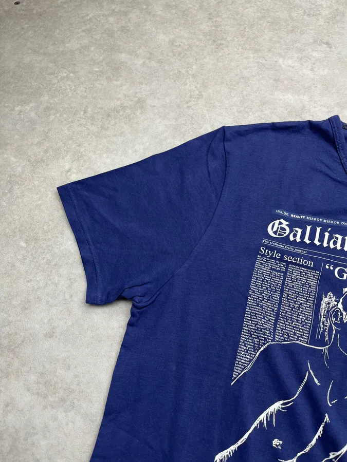 John Galliano Gazette Women Navy T-Shirt - Image 5
