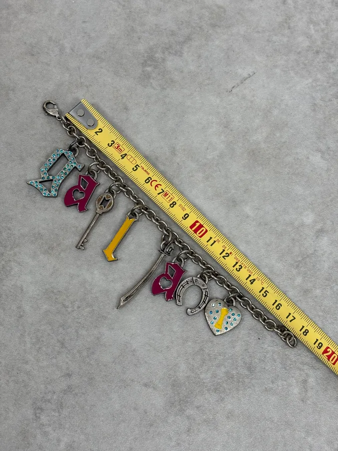 John Galliano Logo Multi Charms Bracelet - Image 6