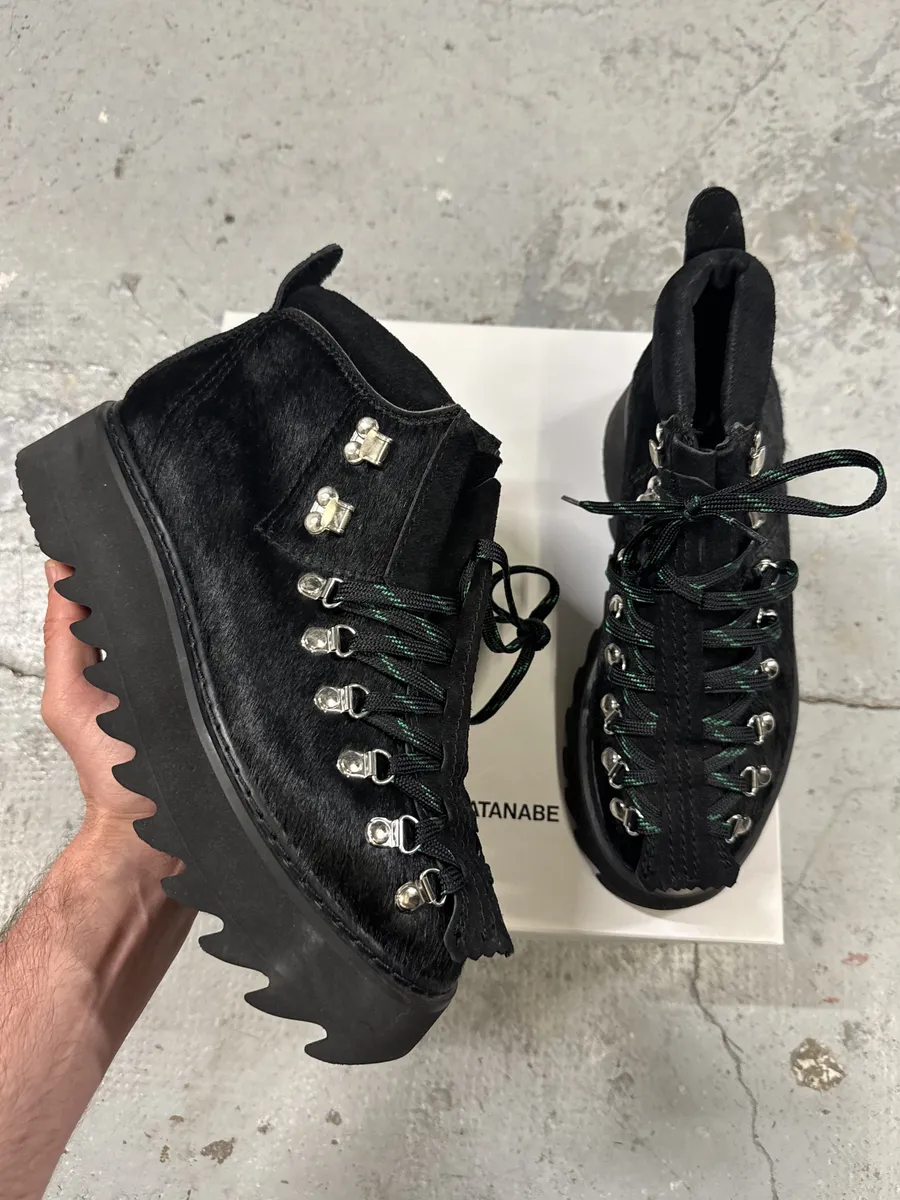 Junya Watanabe Pony Hair Black Mountain Boots