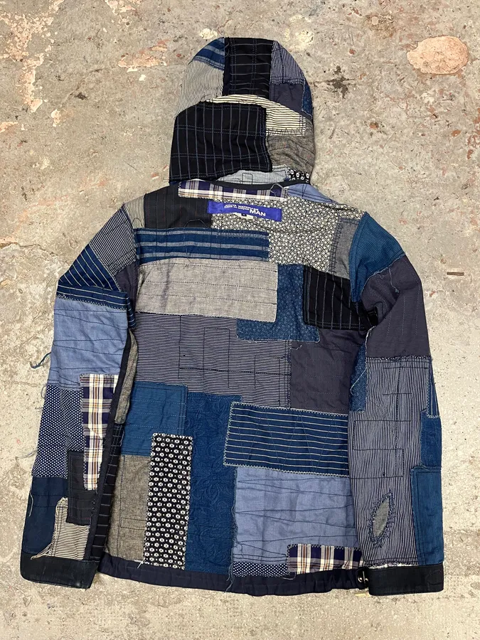 Junya Watanabe x Comme des Garçons Patchwork Hooded Reversible Jacket - Image 4