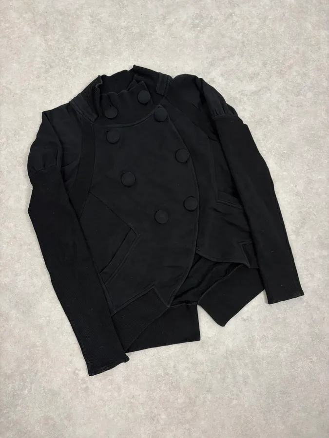 Kenzo Asymmetrical Buttoned Light Black Jacket - Image 4