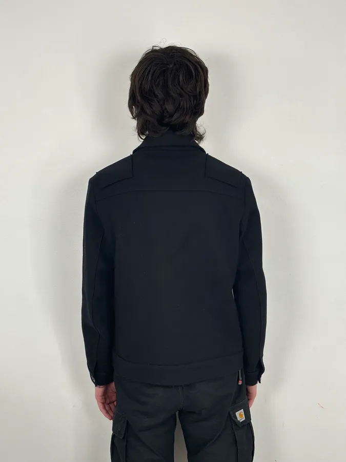 Kenzo Black Classy Wool Buttoned Coat - Image 3