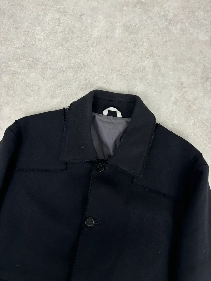 Kenzo Black Classy Wool Buttoned Coat - Image 4