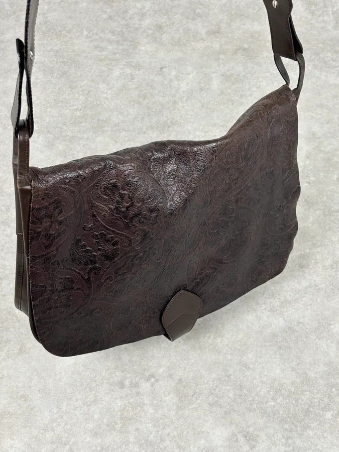 Kenzo Brown Embroidered Shoulder Bag - Image 10
