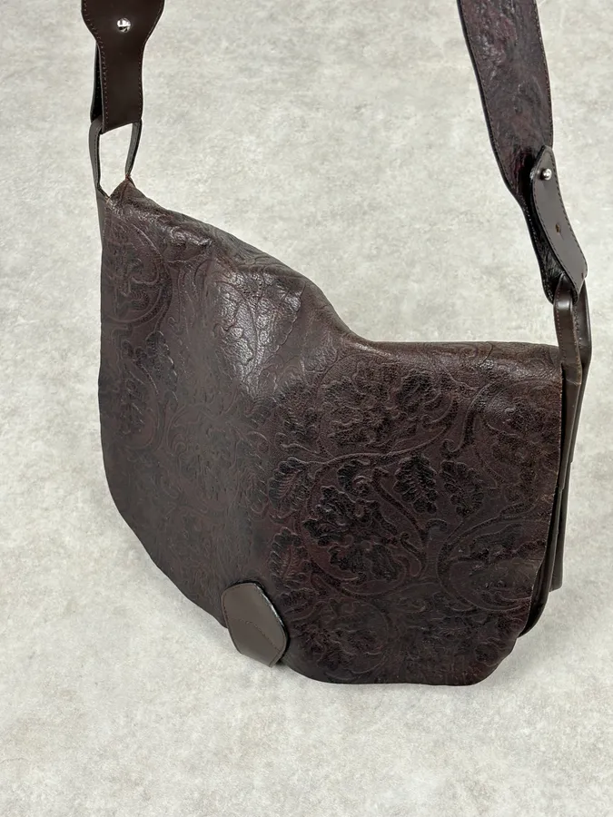 Kenzo Brown Embroidered Shoulder Bag - Image 11