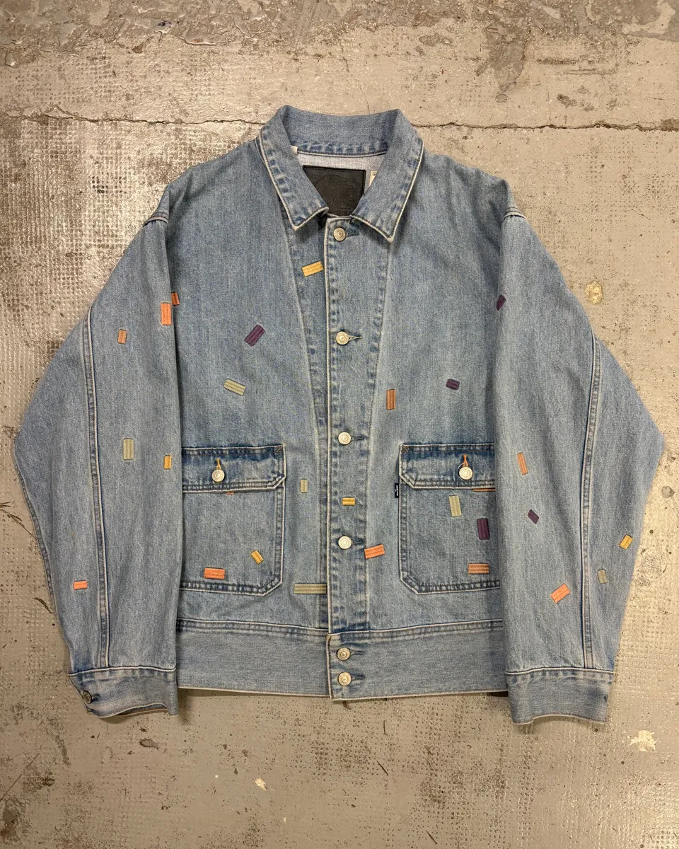 Kenzo Levi’s Embroided Blue Denim Jacket - Image 3