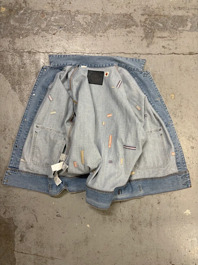 Kenzo Levi’s Embroided Blue Denim Jacket - Image 7