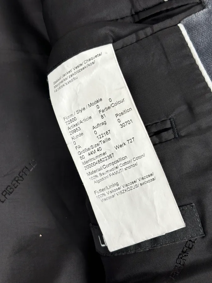 Lagerfeld Grey Cotton Officer Buttoned Blazer Jacket - Image 11