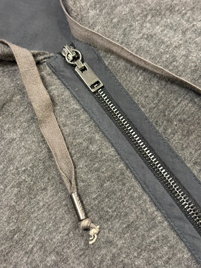 Lanvin Grey Minimalist Zip-Up Hoodie - Image 6