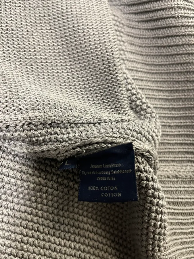 Lanvin Grey Wool Zip-up Minimalist Sweater - Image 8