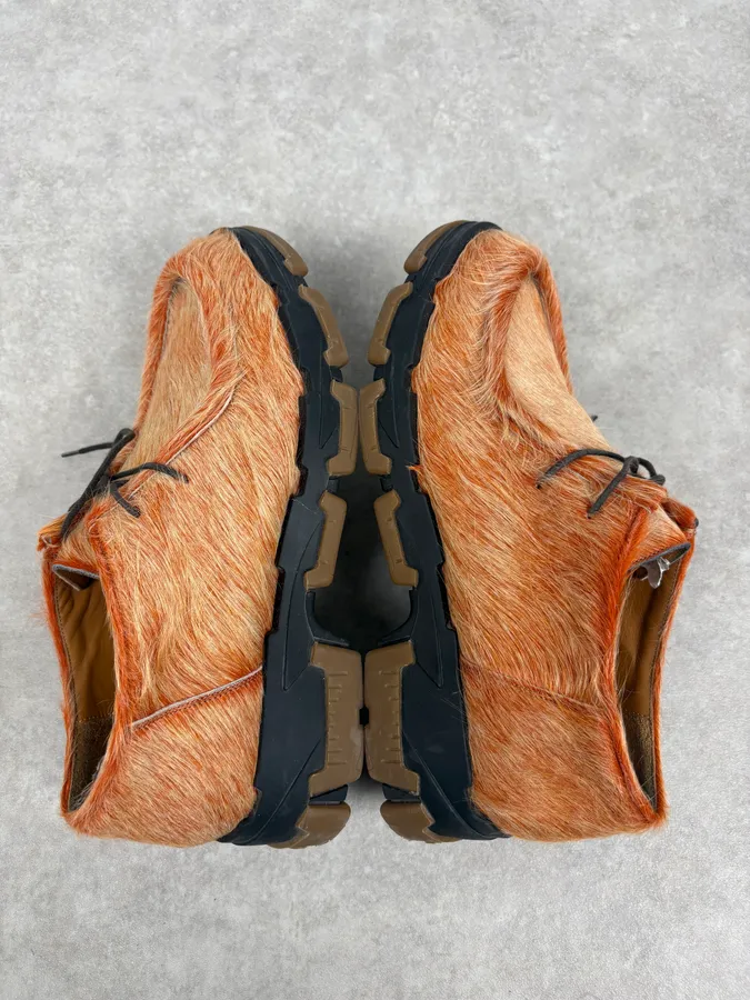 Lanvin Orange Cozy Fur Boots - Image 5