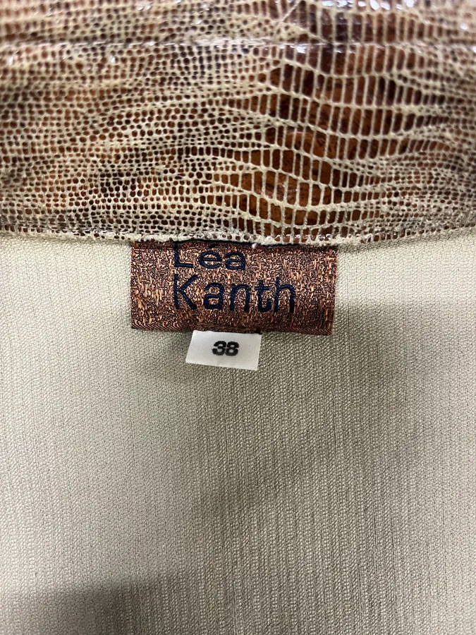 Lea Kanth Snakeskin Effect Beige Jacket - Image 9