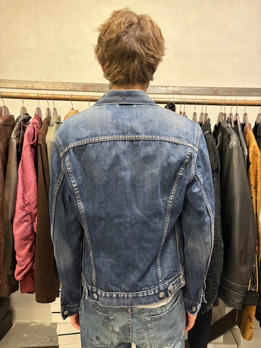 Levi’s Blue Brut Buttoned Denim Trucker Jacket - Image 3