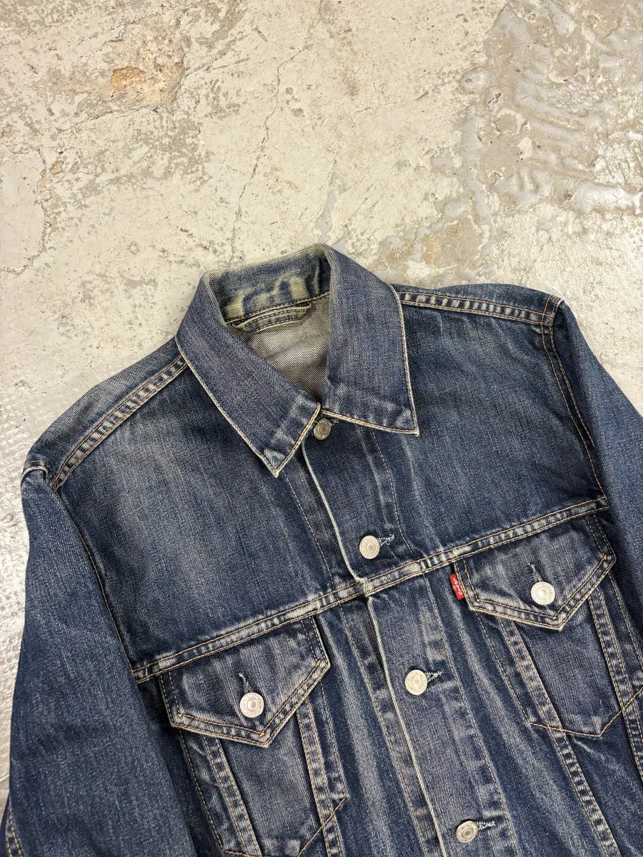 Levi’s Blue Brut Buttoned Denim Trucker Jacket - Image 9