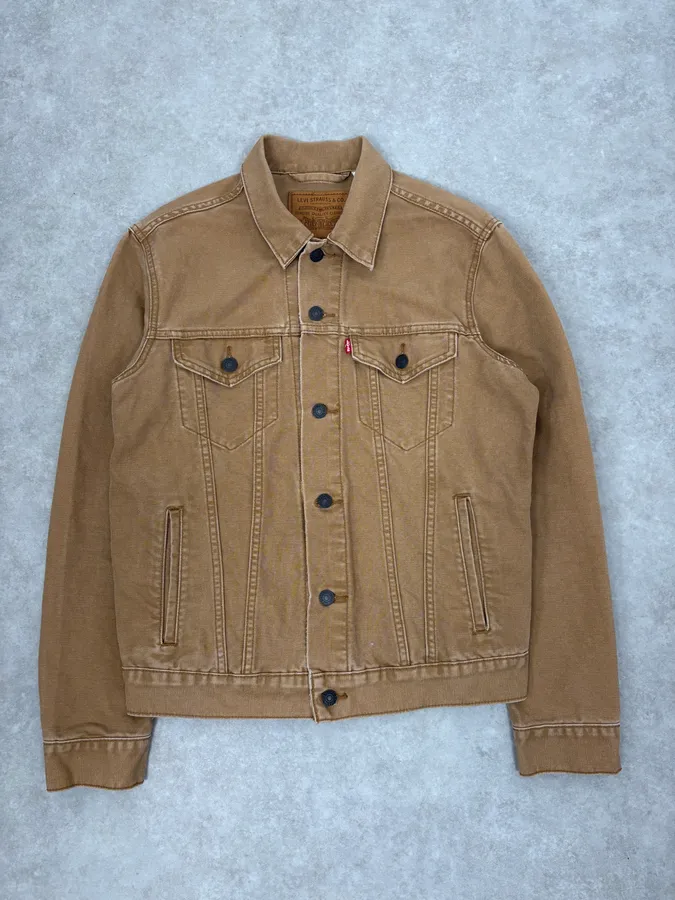 Levi’s Camel Brut Buttoned Denim Trucker Jacket