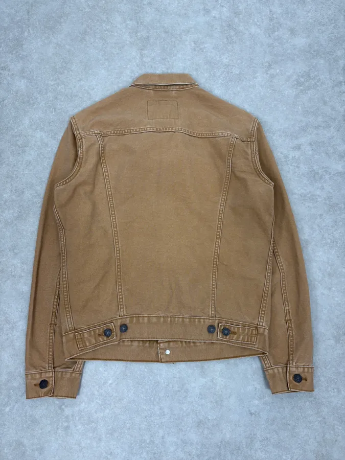 Levi’s Camel Brut Buttoned Denim Trucker Jacket - Image 6