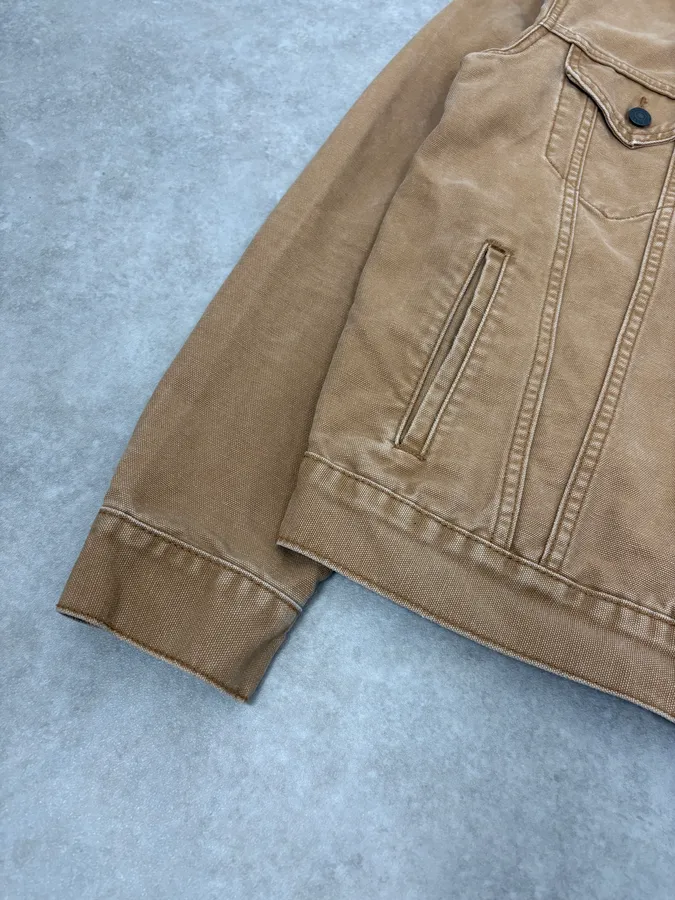 Levi’s Camel Brut Buttoned Denim Trucker Jacket - Image 8
