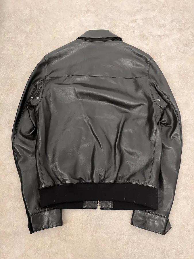 Loewe Black Premium Leather Classy Jacket - Image 7