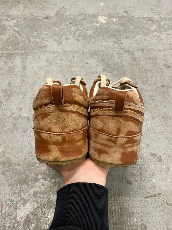 Loewe Brown Deconstructed Faded Leather Shoes - Image 6