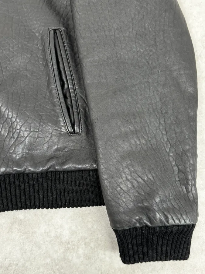 Loro Piana Black Premium Grained Leather Jacket - Image 9