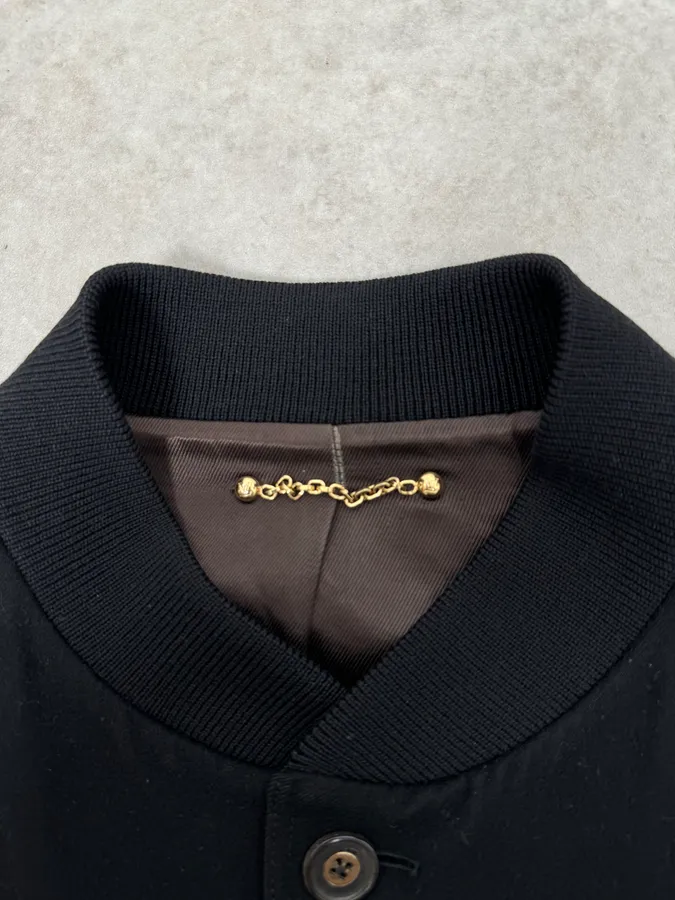 Louis Vuitton Black Elegant Cashmere & Wool Buttoned Jacket - Image 8