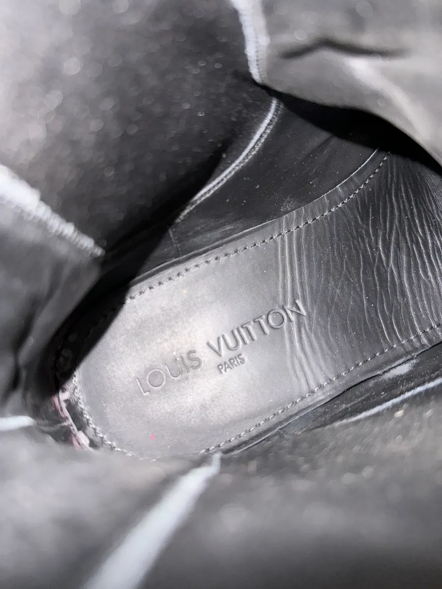 Louis Vuitton Black Leather Ankle Boots - Image 12