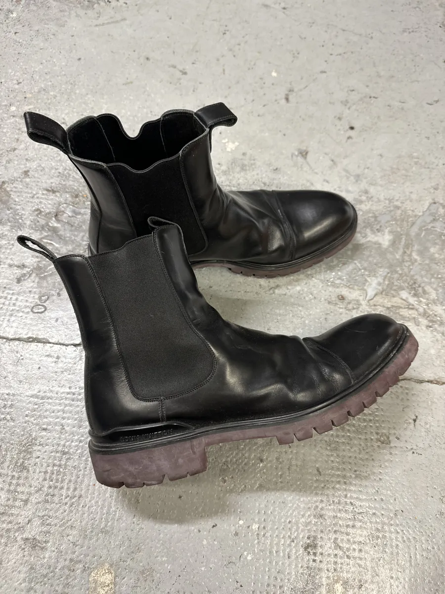 Louis Vuitton Black Leather Ankle Boots - Image 2