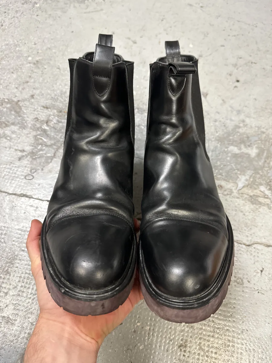 Louis Vuitton Black Leather Ankle Boots - Image 6