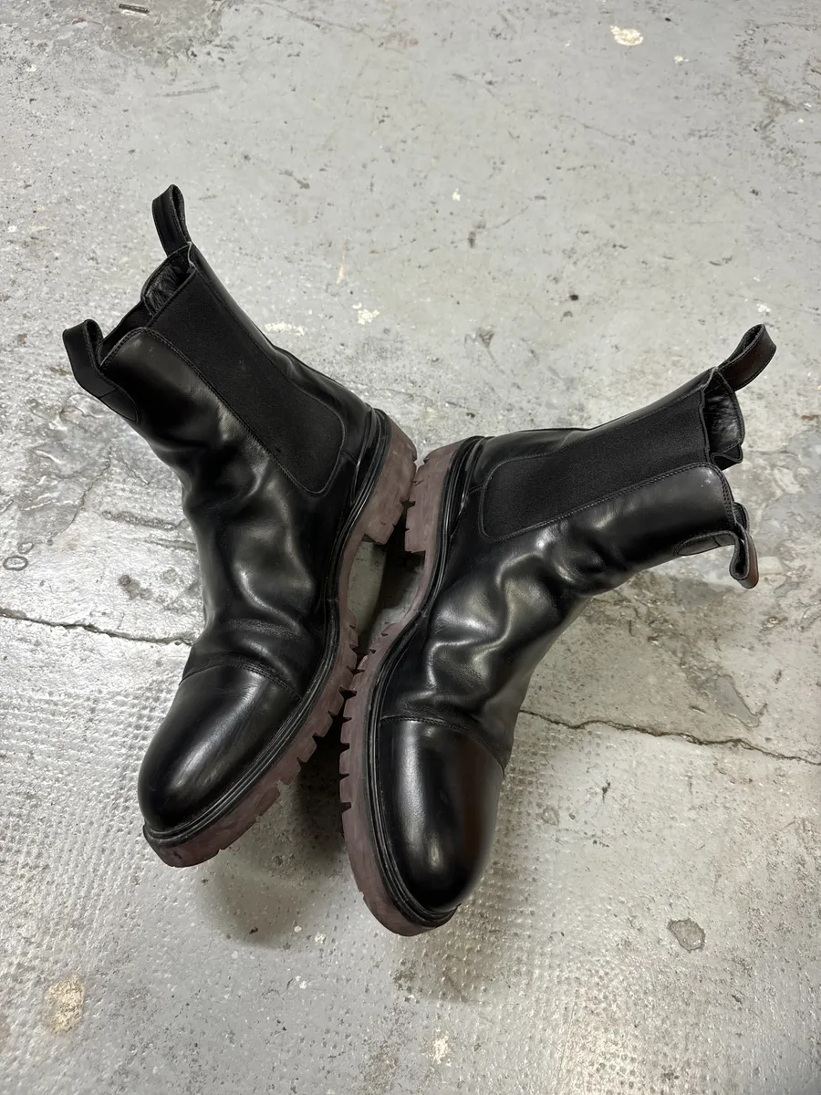 Louis Vuitton Black Leather Ankle Boots - Image 7