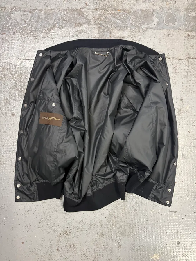 Louis Vuitton Black Nylon Quilted Bomber Jacket - Image 7