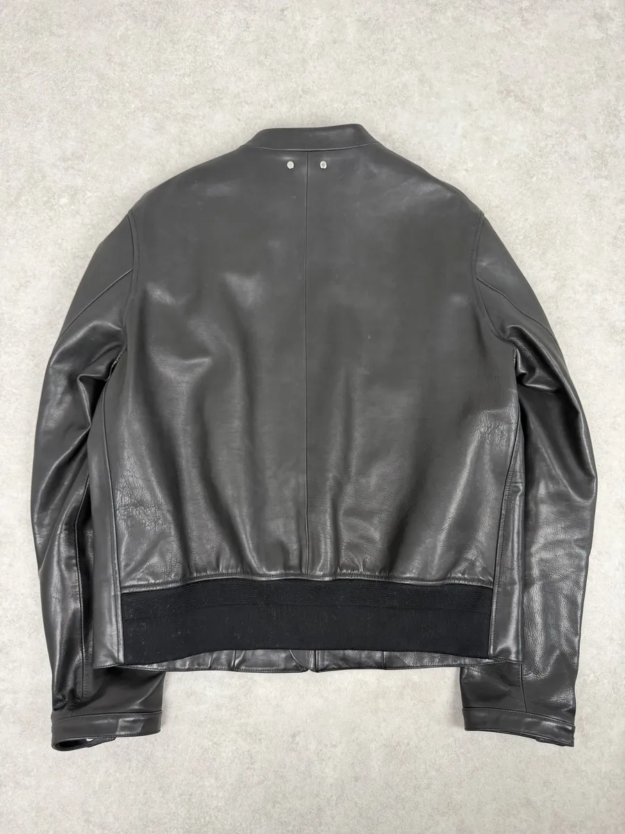 Louis Vuitton Black Premium Biker Leather Jacket - Image 2