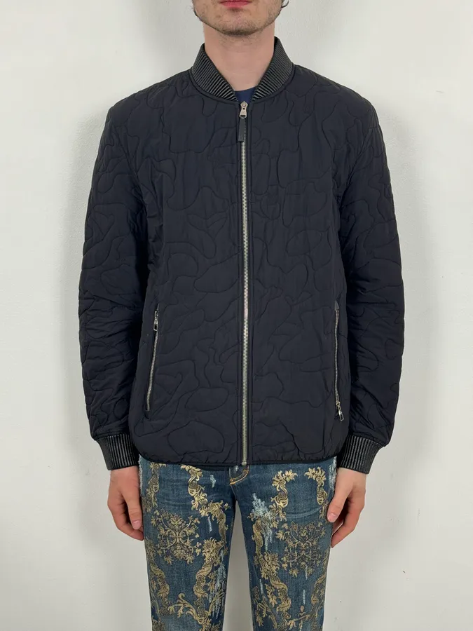 Louis Vuitton Black Quilted Nylon Bomber Jacket - Image 2