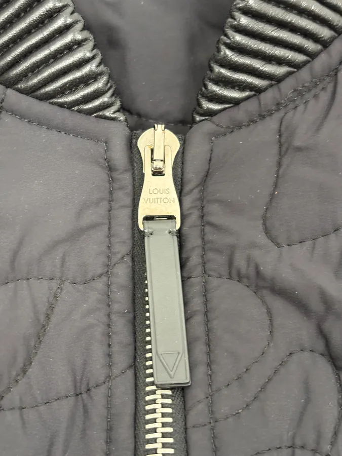 Louis Vuitton Black Quilted Nylon Bomber Jacket - Image 9