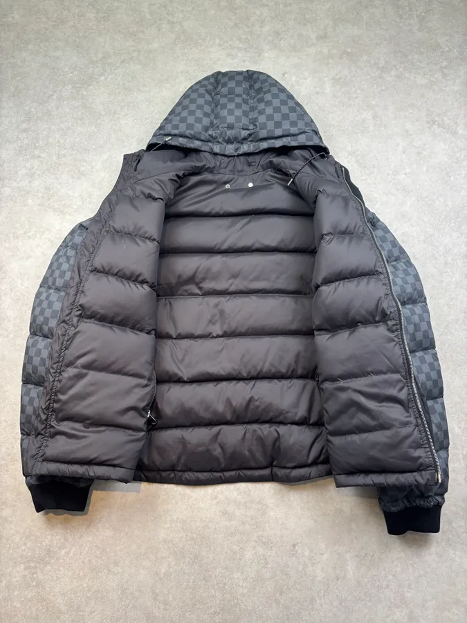 Louis Vuitton Black Reversible Damier Puffer Jacket - Image 9