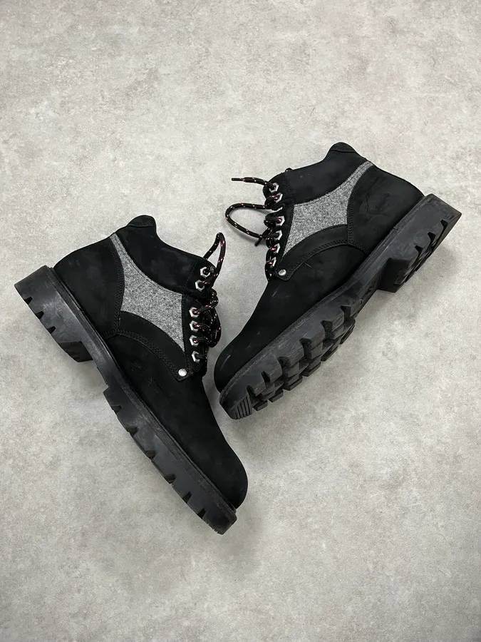 Louis Vuitton Black Suede Leather Boots - Image 6