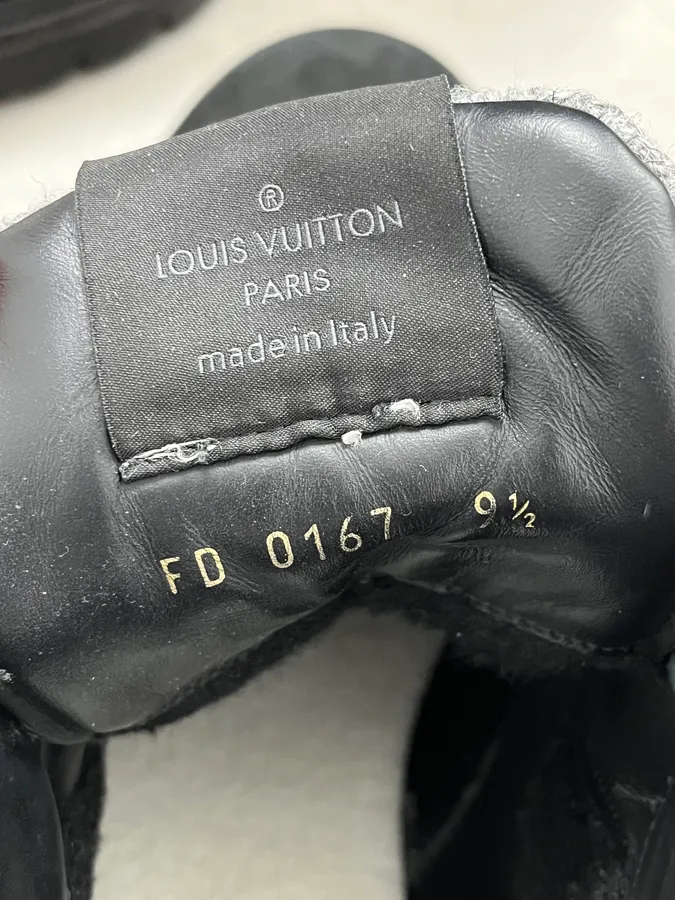 Louis Vuitton Black Suede Leather Boots - Image 8
