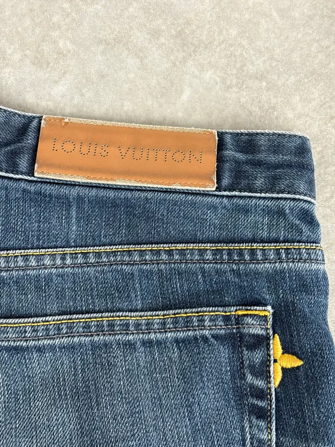Louis Vuitton Blue Denim Straight Leg Jeans - Image 10