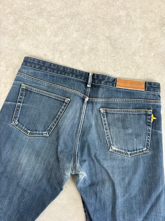 Louis Vuitton Blue Denim Straight Leg Jeans - Image 7