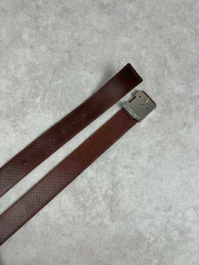 Louis Vuitton Bordeaux Leather Damier Belt - Image 5
