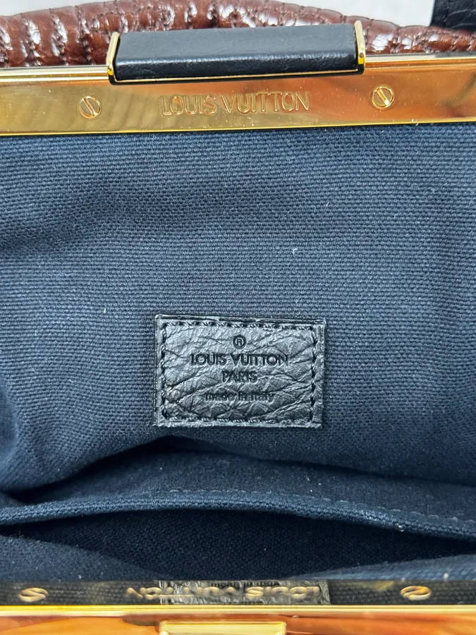Louis Vuitton Brown Motard Puffer Goldy Handle Bag - Image 13
