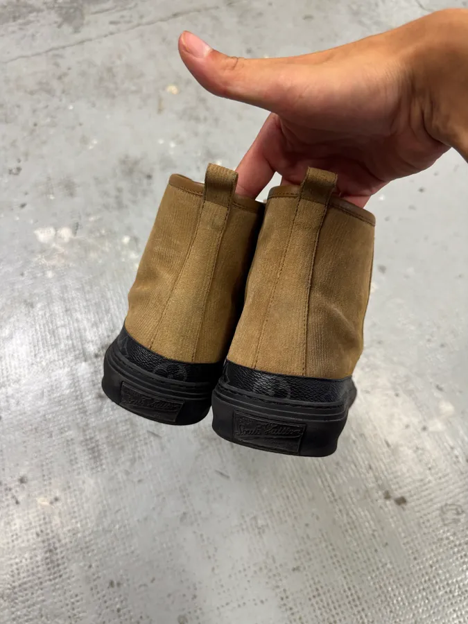 Louis Vuitton Brown Premium High Sneakers - Image 6