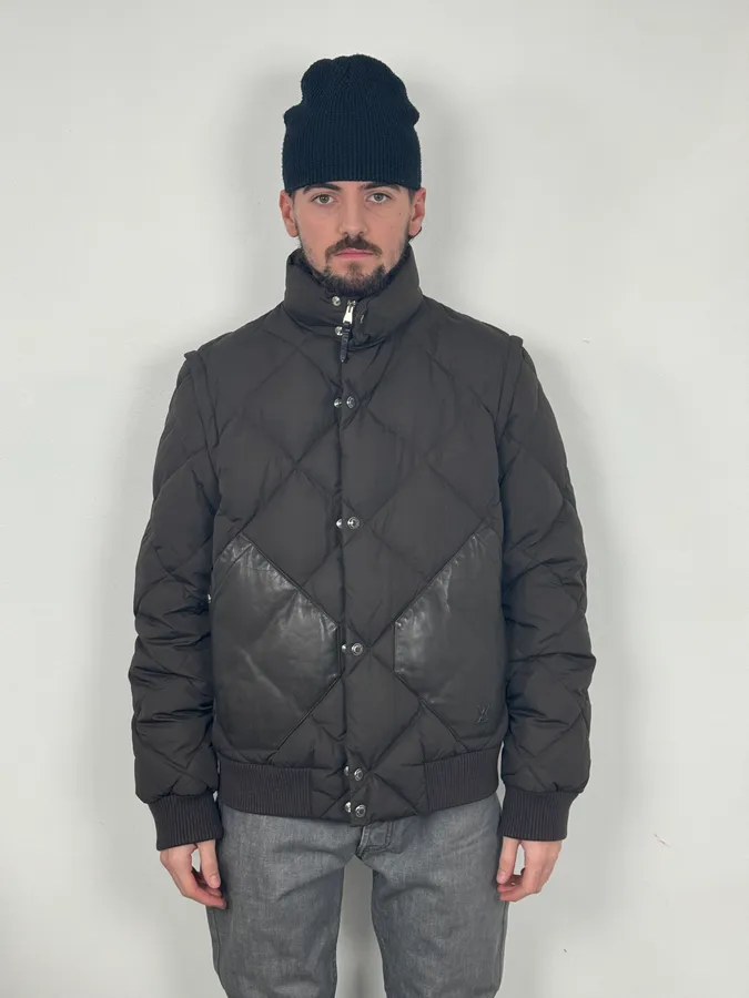 Louis Vuitton Hybrid Leather Detachable Puffer Jacket - Image 3