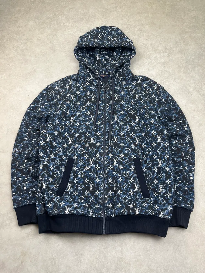 Louis Vuitton Monogram Blurred Zip-Up Hoodie