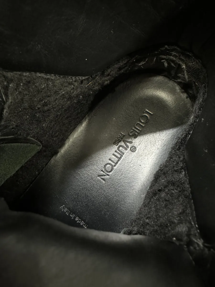 Louis Vuitton Monogrammed Black Leather Boots - Image 8