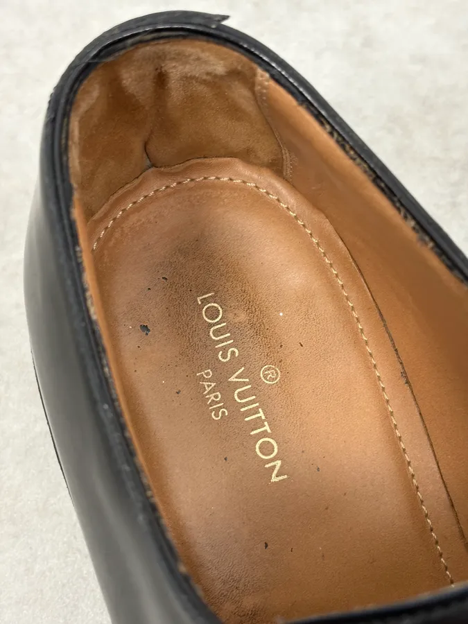 Louis Vuitton Navy Black Gradiant Leather Derby Shoes - Image 10
