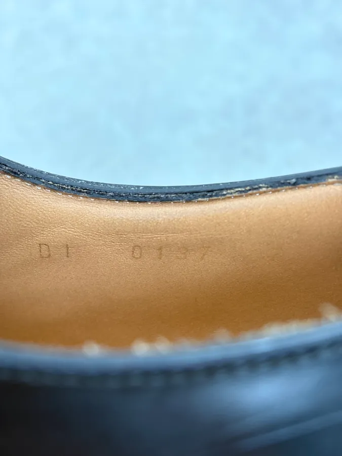 Louis Vuitton Navy Black Gradiant Leather Derby Shoes - Image 9
