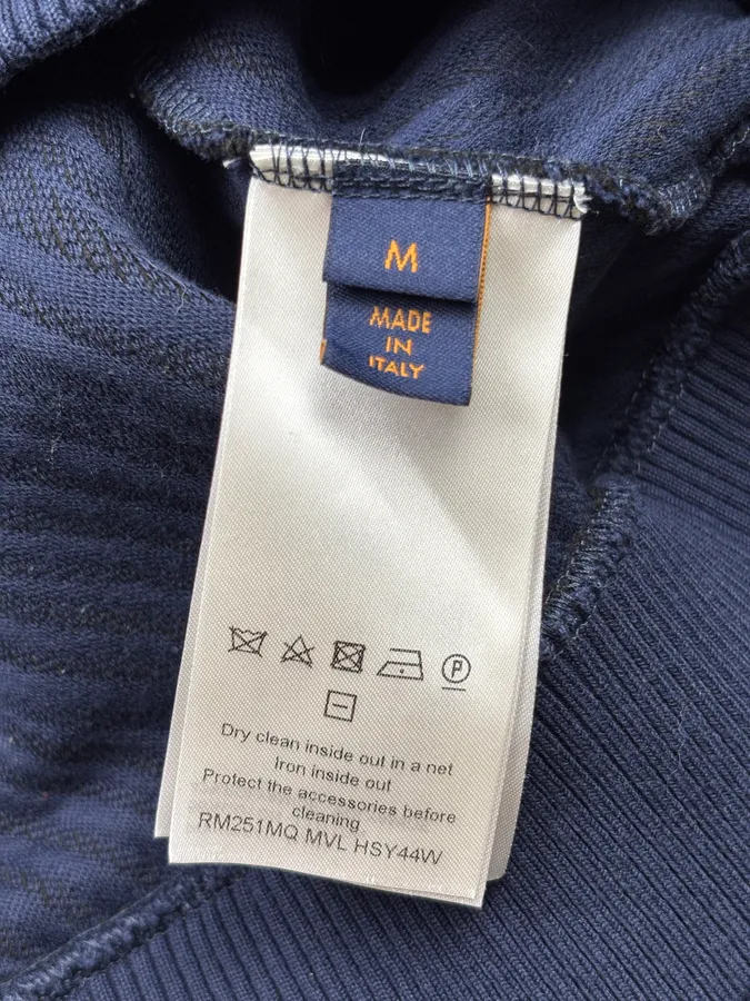 Louis Vuitton Navy Cotton Jacquard Embroidered Hoodie - Image 10