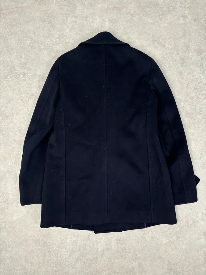 Louis Vuitton Navy Wool Double-Breasted Coat - Image 5