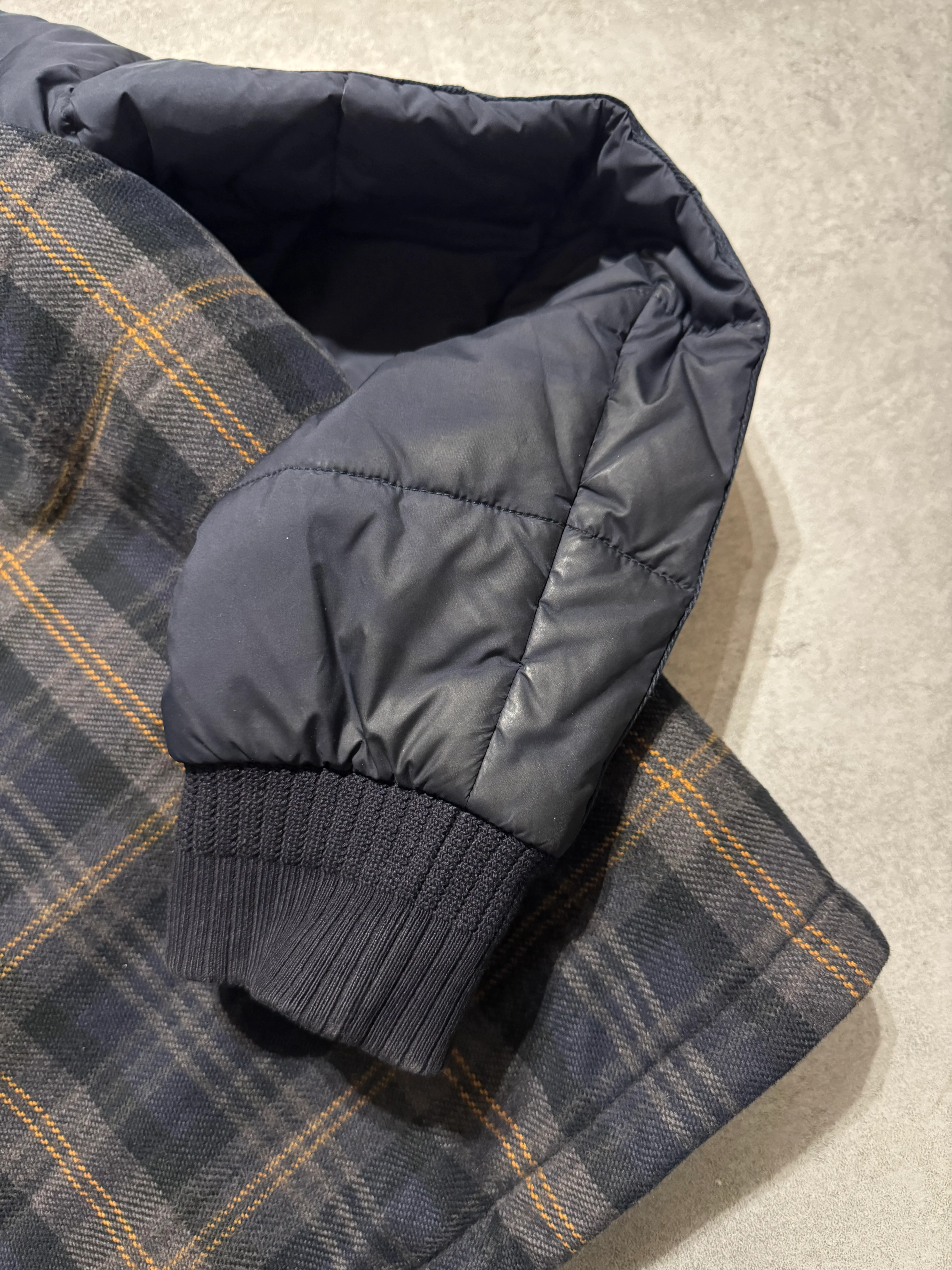 Louis Vuitton Tartan Hooded Blue Bomber Jacket - Image 12