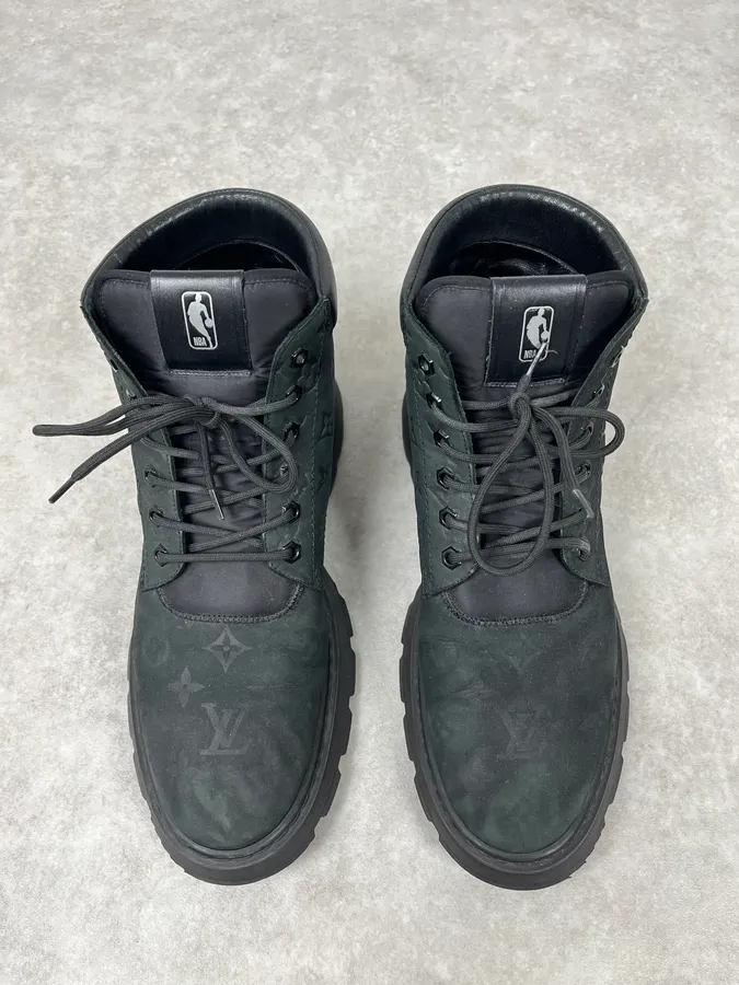 Louis Vuitton X NBA Black Leather Boots - Image 2